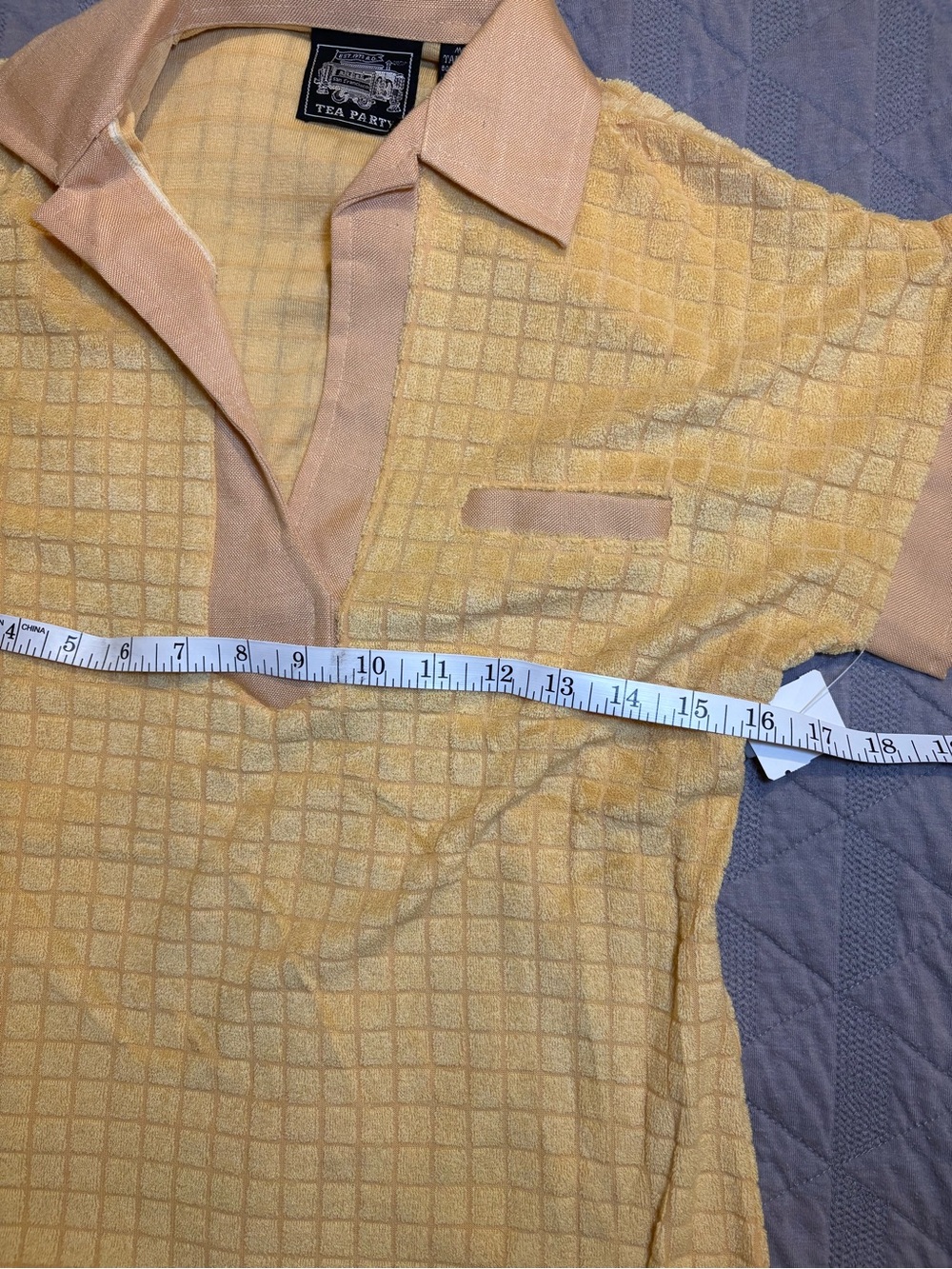 NWT Vintage JC Penny Tea Party Terry Cloth Women’s Polo L - Picture 6 of 7